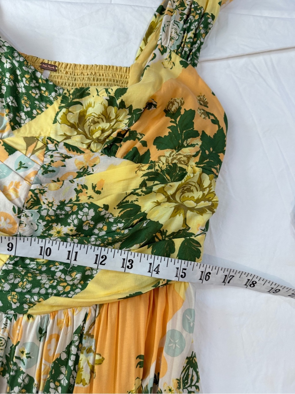 FREE PEOPLE Sasha Dress Maxi Lemon Combo L - Picture 13 of 16